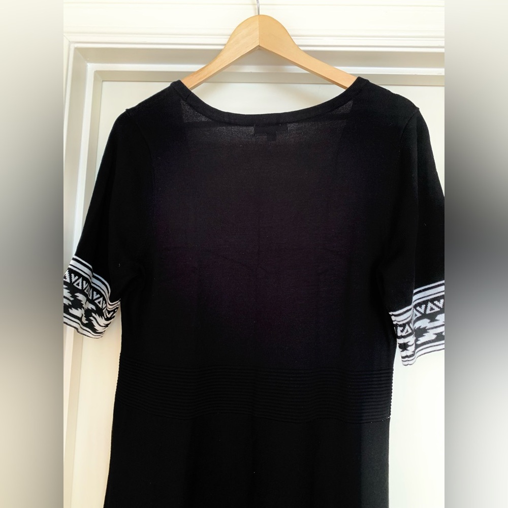 Nina Leonard Black and White Patterned Knit Sweater Dress Size XL Pre-Loved - Picture 12 of 13